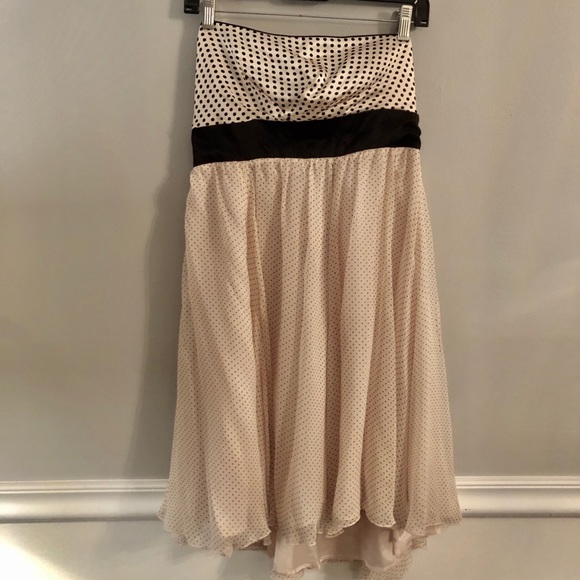 NWT! Bebe Pink Polka Dot Silk Satin Dress - Picture 9 of 10